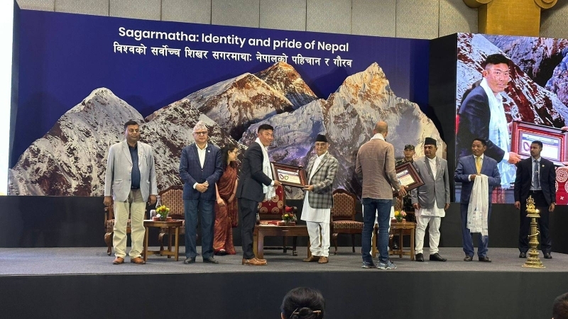 Mingma Gyalje Sherpa receives International Sagarmatha Award for pioneering high-altitude feats