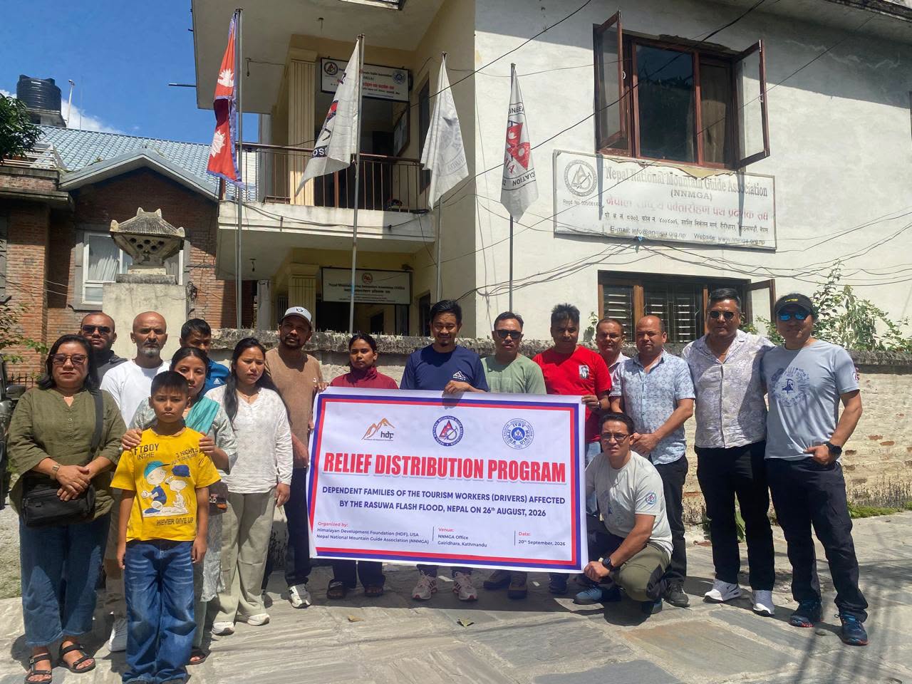 NNMGA provides relief to families hit by Bhotekoshi flood tragedy