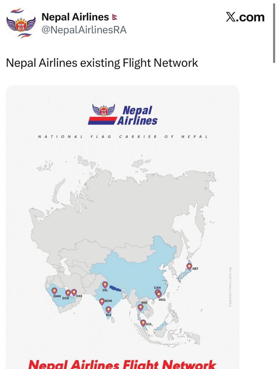 Nepal Airlines apologises for map error showing J&K as part of Pakistan