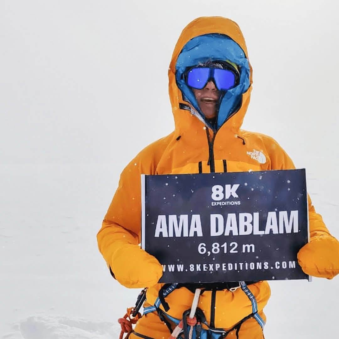 French climber summits Ama Dablam with 8K Expeditions guide marking third peak of season