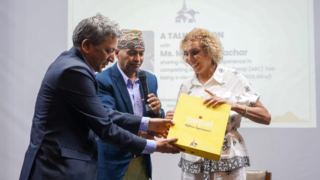 Blind Israeli trekker, 71, completes Annapurna Base Camp trek