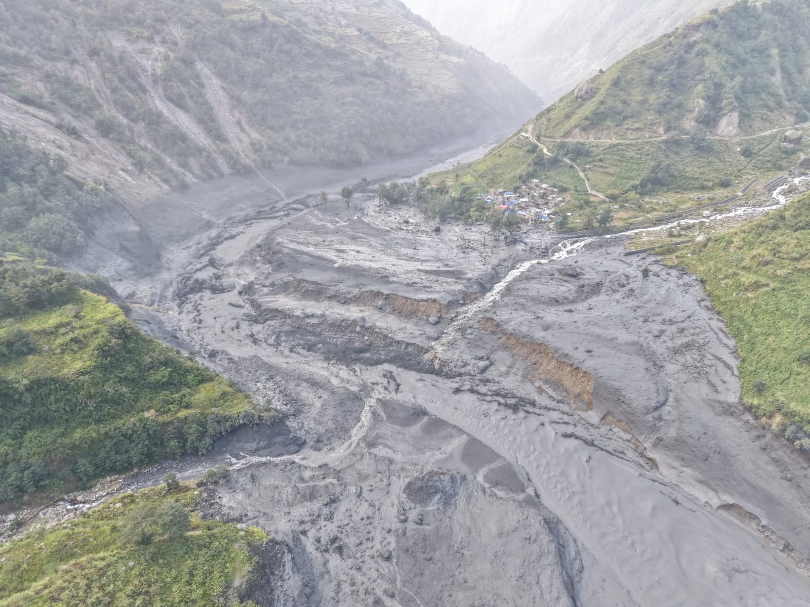 Budhi Gandaki flood damages Manaslu trails, bridge, project camp