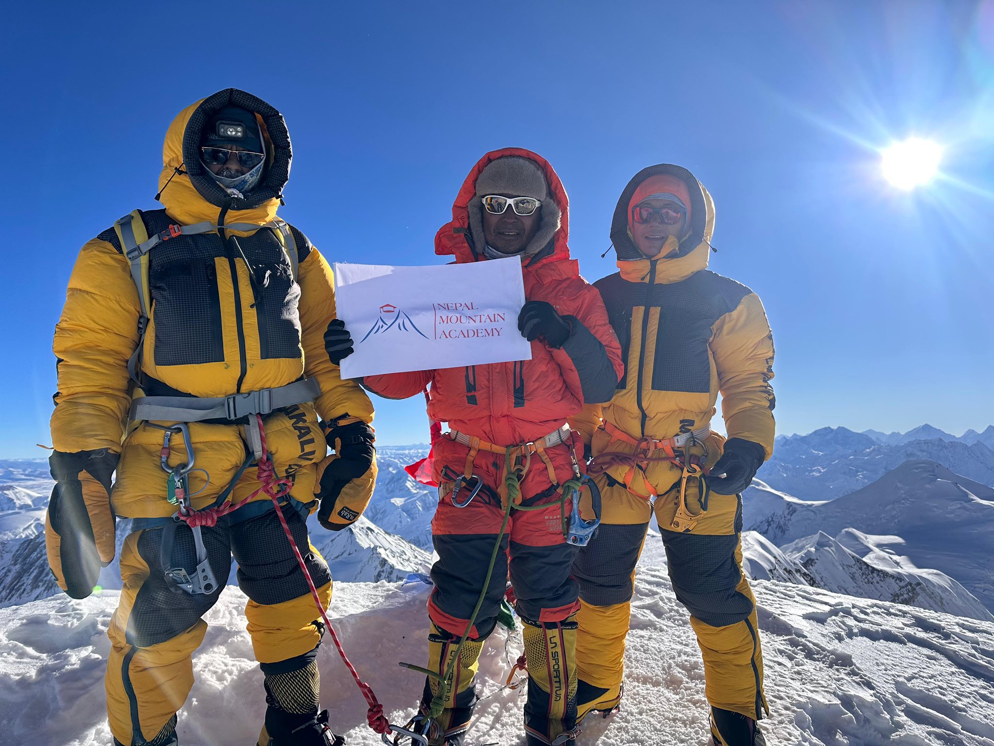 Nepal Mountain Academy team scales Mt. Himlung Himal