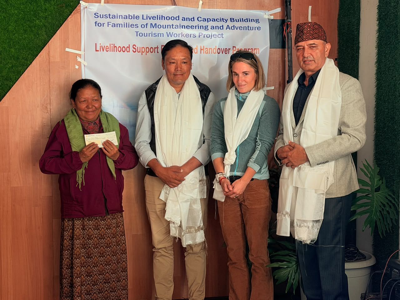 TJF, SNF provide livelihood support to families of fallen mountain workers