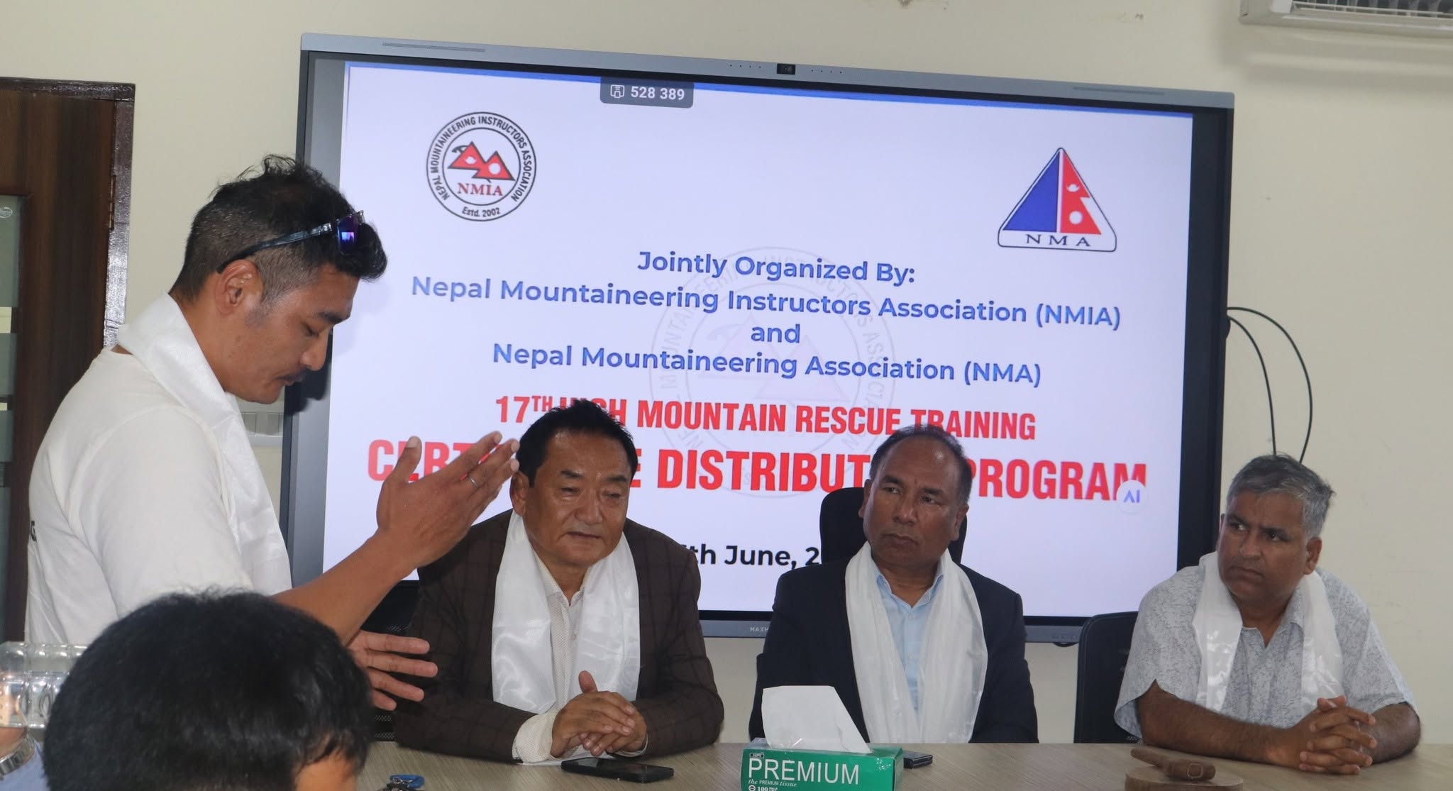 NMA, NMIA confer certificates for 17th High Mountain Rescue Training