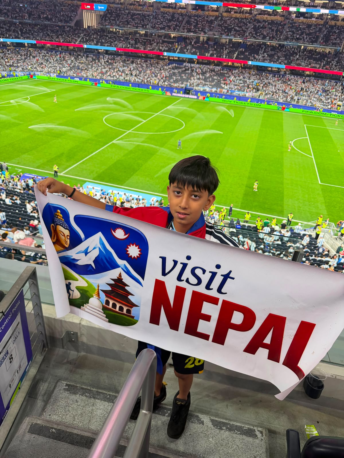 Ten-year-old Nepali Messi fan travels 8,500 miles to watch Argentina at FIFA World Cup