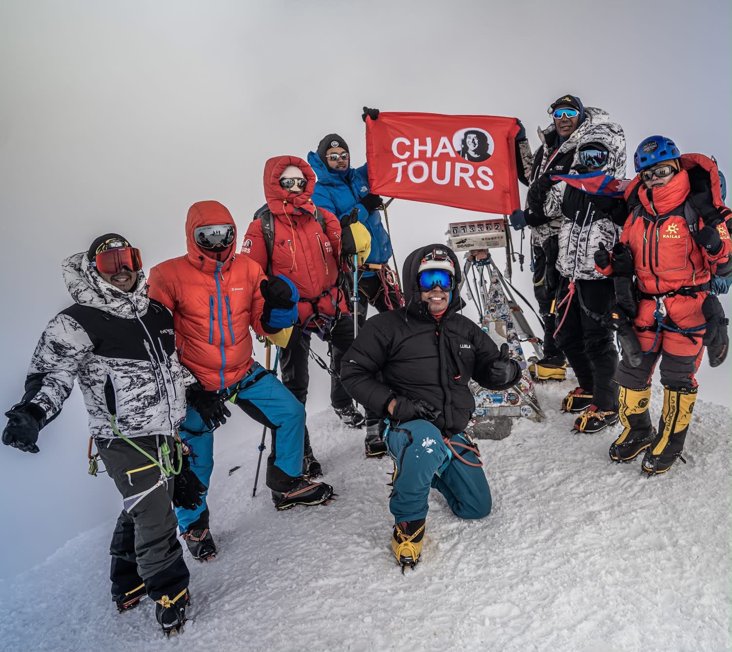 Singer Raju Lama among seven Nepalis who make history with first large-team ascent of Mt Elbrus